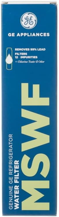 GE MSWF Refrigerator Water Filter | Certified to Reduce Lead, Sulfer, and 50+ Other Impurities| Pack of 1