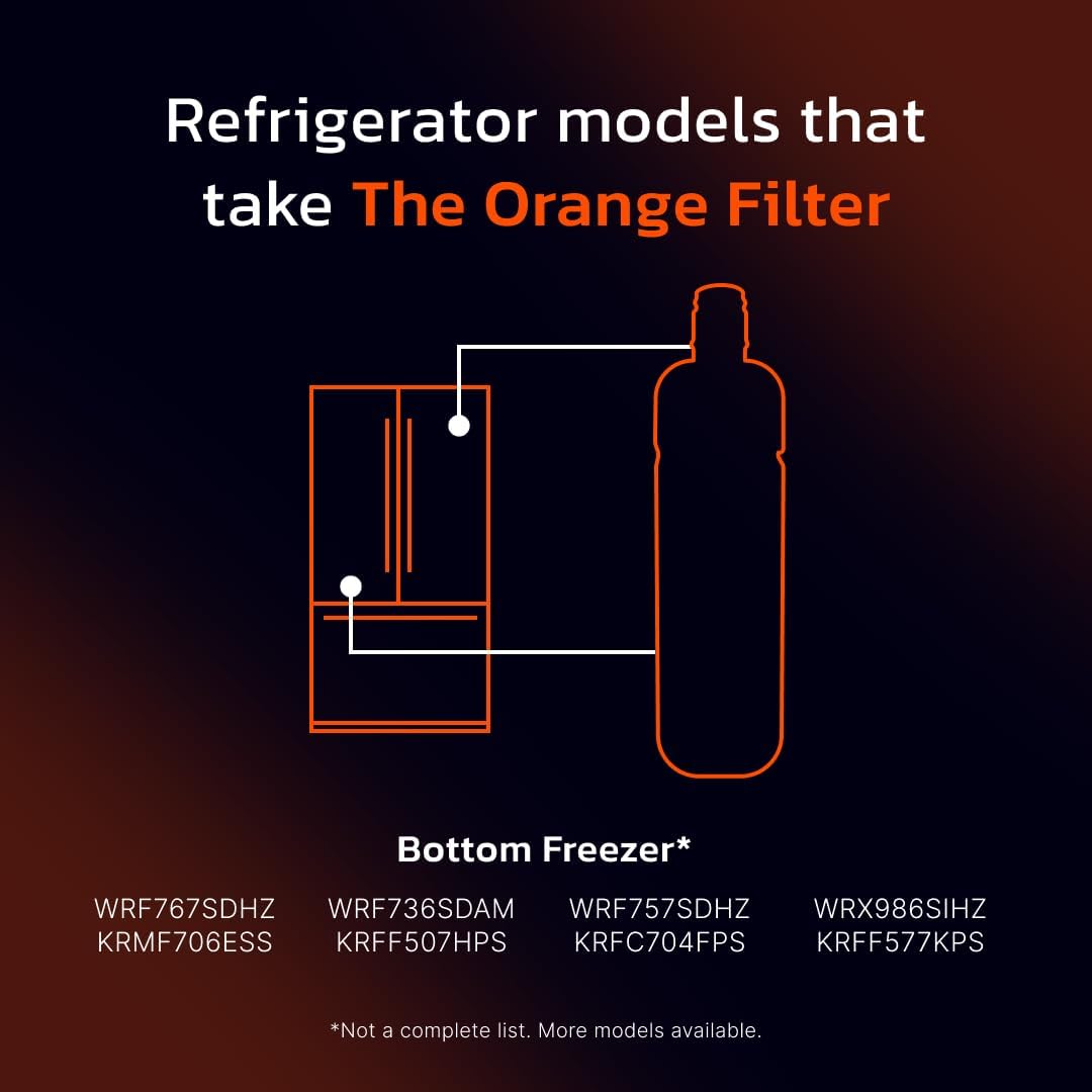Everydrop by Whirlpool Ice & Water Refrigerator Filter 2, Orange