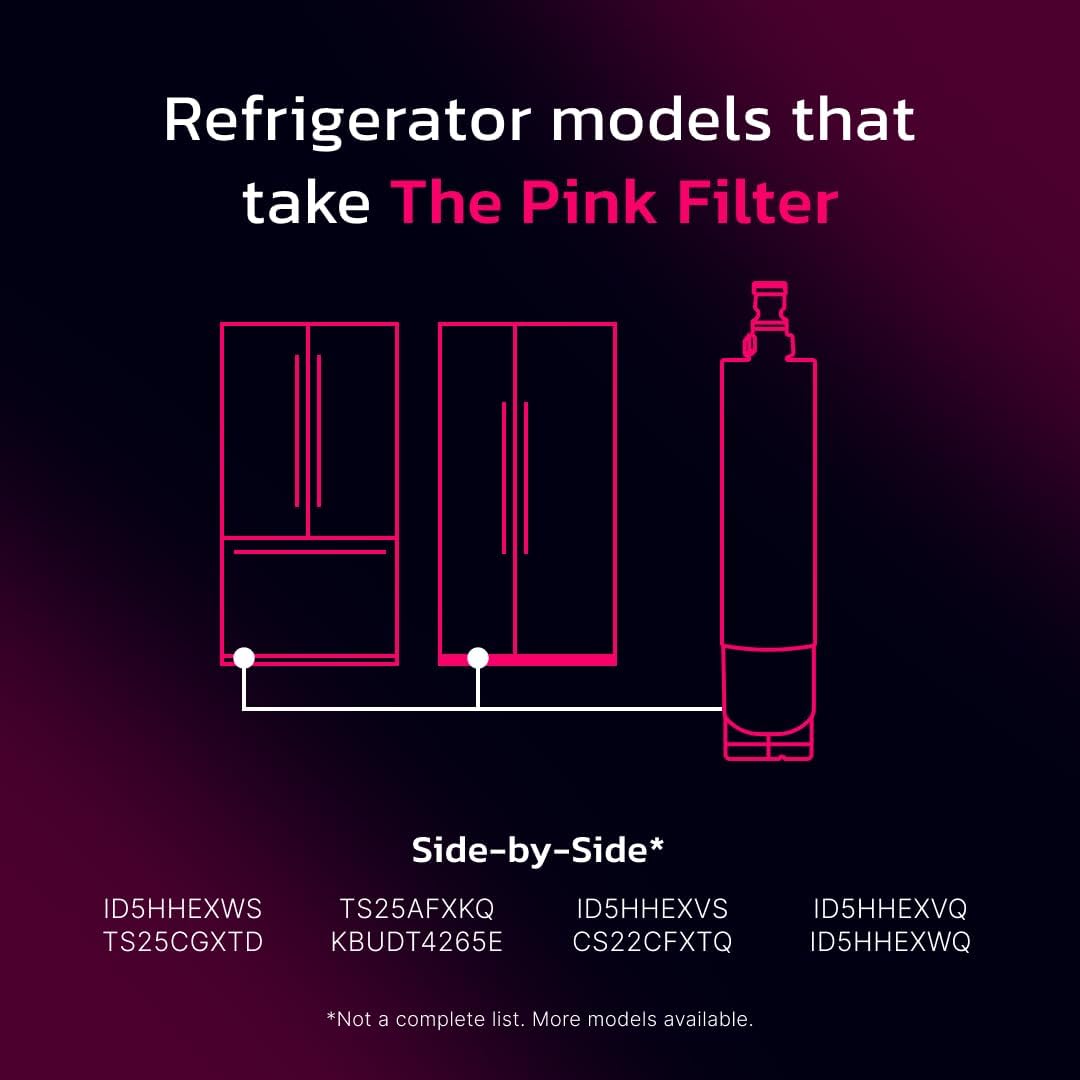 Everydrop by Whirlpool Ice & Water Refrigerator Filter 5, Pink