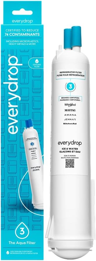 Everydrop by Whirlpool Ice & Water Refrigerator Filter 3, Aqua