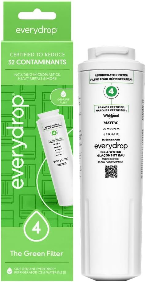 Everydrop by Whirlpool Ice & Water Refrigerator Filter 4, Green