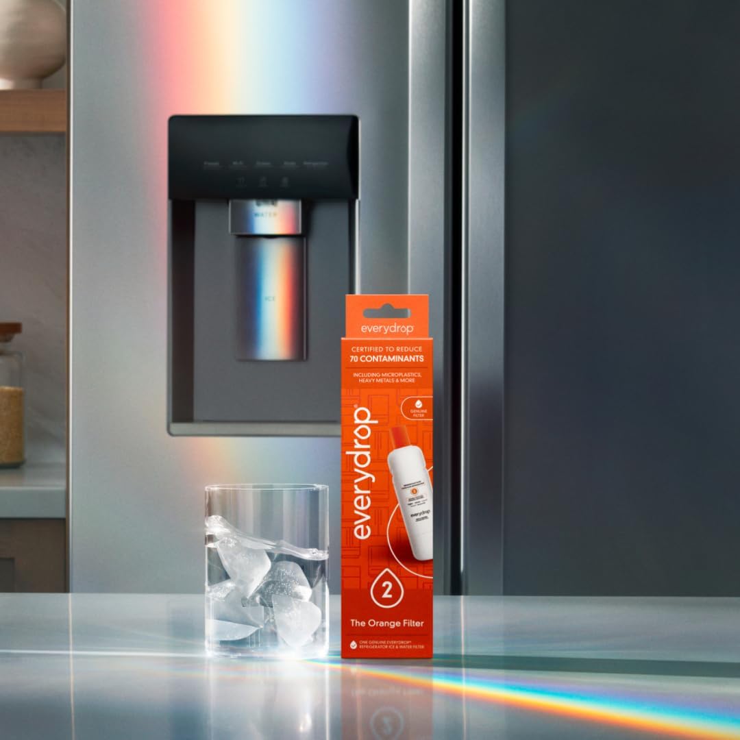 Everydrop by Whirlpool Ice & Water Refrigerator Filter 2, Orange