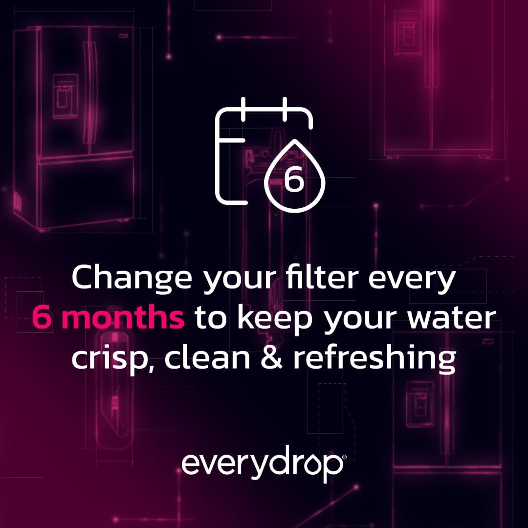 Everydrop by Whirlpool Ice & Water Refrigerator Filter 5, Pink