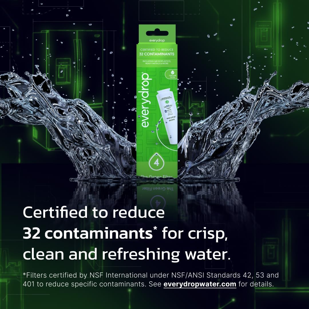 Everydrop by Whirlpool Ice & Water Refrigerator Filter 4, Green