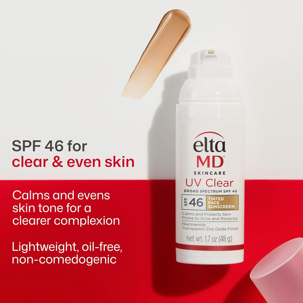 UV AOX Elements Tinted Mineral Face Sunscreen Lotion, Tinted Moisturizer for Face SPF 50 with Antioxidants