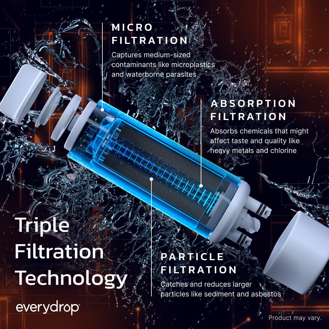 Everydrop by Whirlpool Ice & Water Refrigerator Filter 2, Orange
