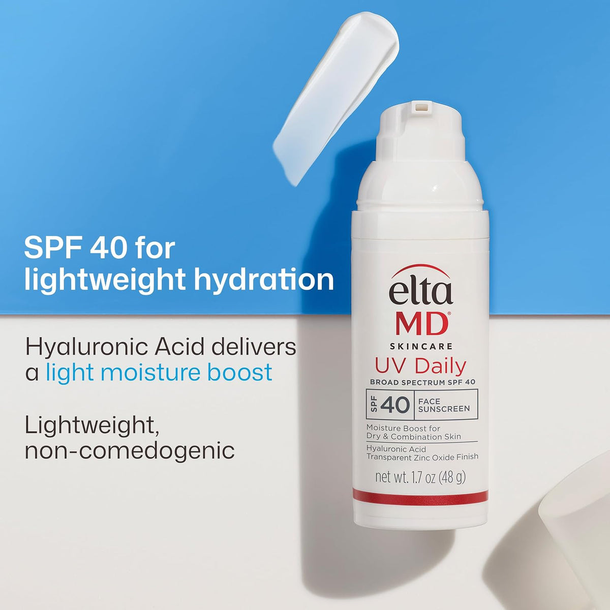 EltaMD UV Daily Face Sunscreen Moisturizer, Zinc Oxide, SPF 40 and SPF 50